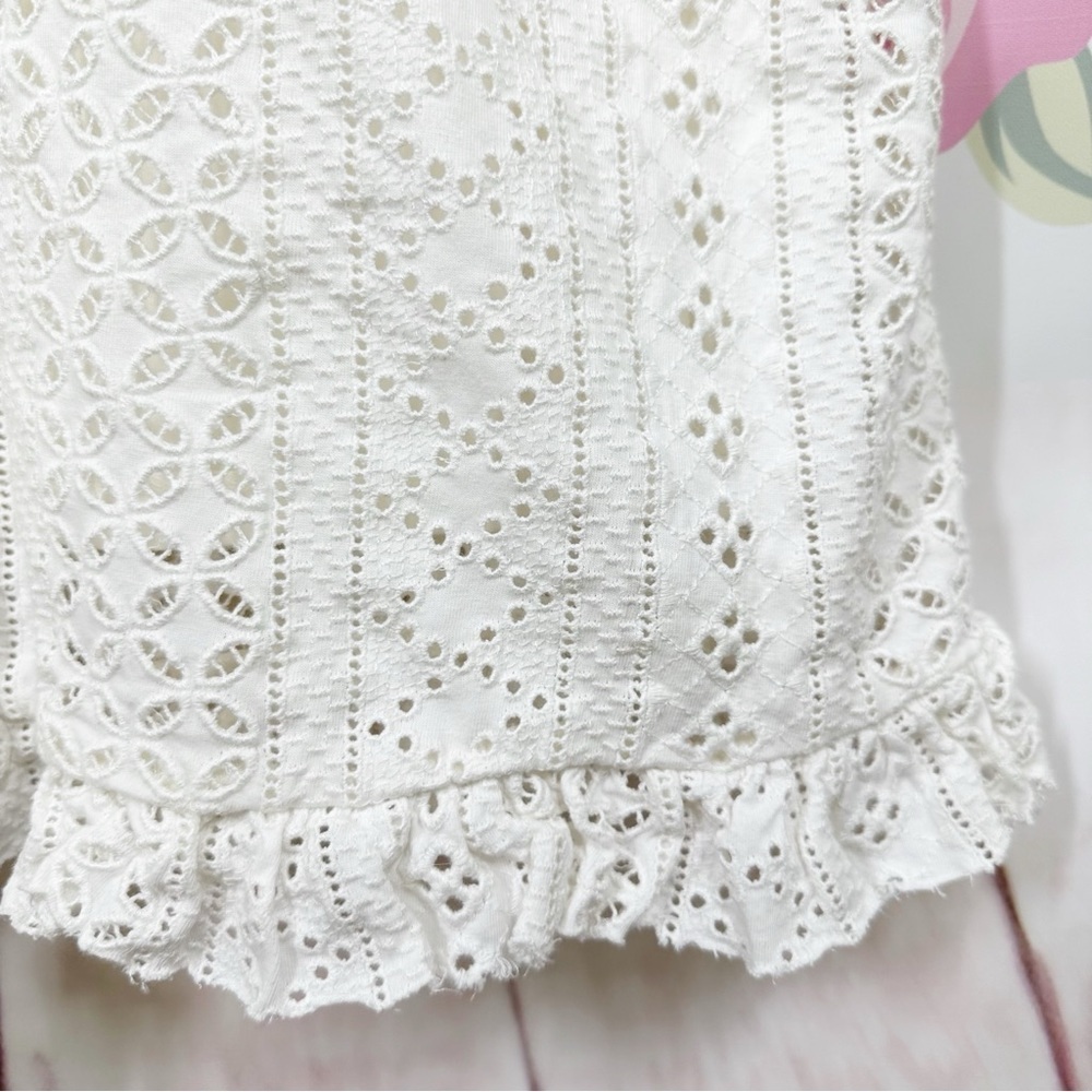 NEW Free People Running Through My Mind Midi Ivory Floral Eyelet Dress L - Picture 11 of 15